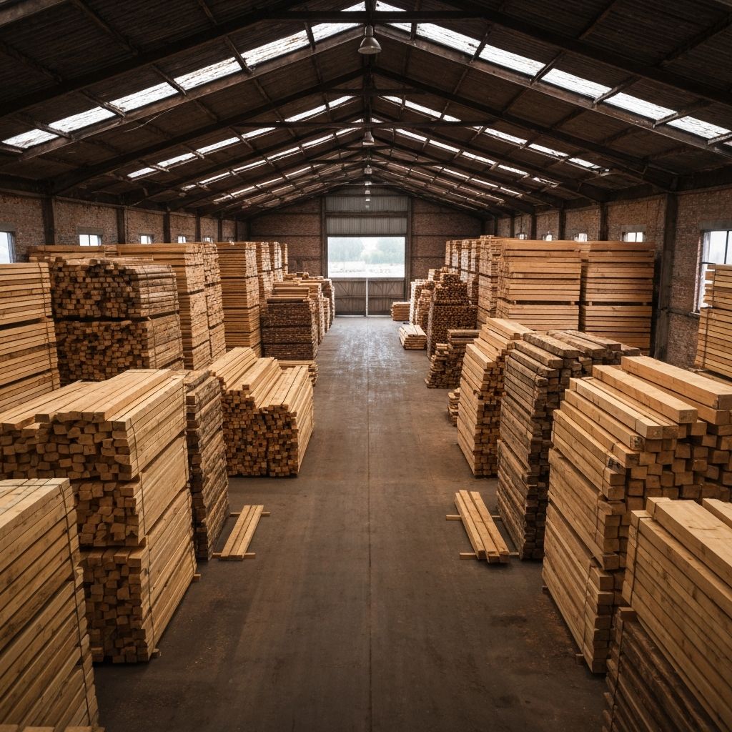 Wood and lumber warehouse